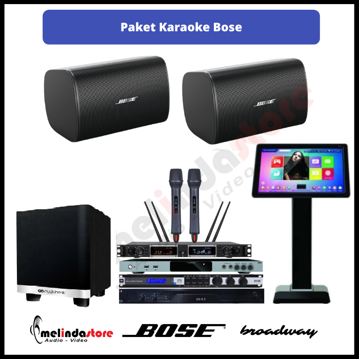 Paket Karaoke Speaker Bose DM8S 8 inch - Lengkap